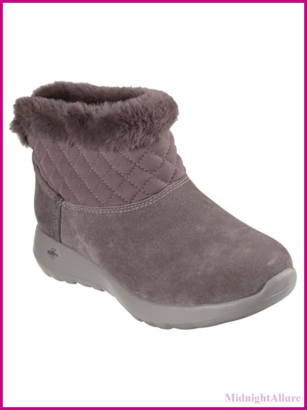 Suede Quilted Ankle Booties with Hands Free Slip-ins & Memory Foam